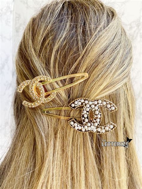 faux chanel hair clip|Chanel hair clip vintage.